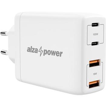 AlzaPower G300 GaN Fast Charge 100 W biela (APW-CCG300W)