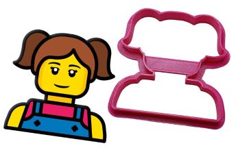 Vykrajovátko Lego Hlava Dievča - 3D tlač - Dortmarket