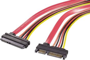 SATA II predlžovací kábel Renkforce RF-4174578, červená, oranžová, čierna, žltá