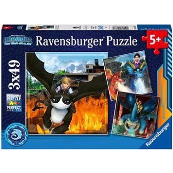 Ravensburger Puzzle 056880 Ako Vycvičiť Draka: Deväť Kráľovstiev 3X49 Dielikov (4005556056880)