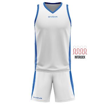 KIT POWER INTERLOCK BIANCO/AZZURRO Tg. 3XL