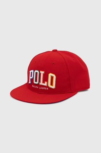 Šiltovka Polo Ralph Lauren červená farba, s nášivkou