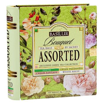 BASILUR Book assorted bouquet zelený čaj 32 vrecúšok