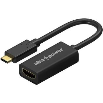 AlzaPower USB-C (M) na HDMI 2.0 4K 60 Hz (F) 0,1 m matná čierna (APW-ADTCHD02A)