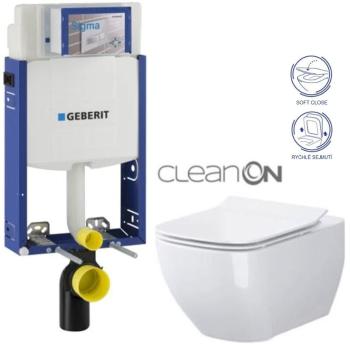 GEBERIT KOMBIFIX ECO, nádržka UP 320 bez tlačidla + WC CERSANIT VIRGO CLEANON + SEDADLO 110.302.00.5 ME1