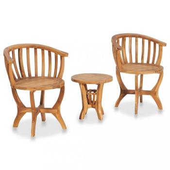 Záhradný bistro set teakové drevo Dekorhome