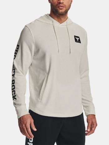 Under Armour Project Rock Terry Hoodie Mikina Biela