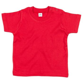 Babybugz Jednofarebné dojčenské tričko - Červená | 3-6 mesiacov