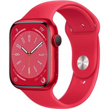 Apple Watch Series 8 45 mm Červený hliník s červeným športovým remienkom (MNP43CS/A)