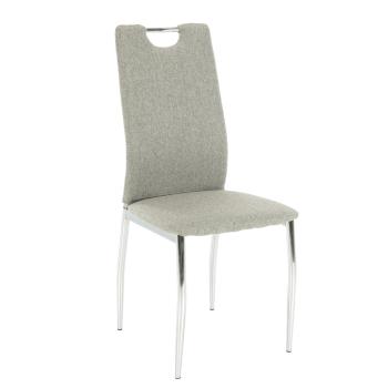 Jedálenská stolička, béžový melír/chróm, OLIVA NEW P3, poškodený tovar