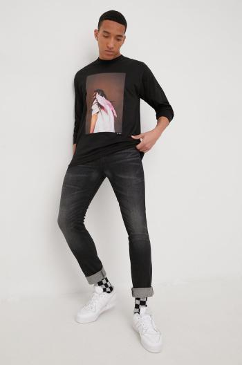 Bavlnené tričko s dlhým rukávom Vans X Sara Lorusso čierna farba, s potlačou
