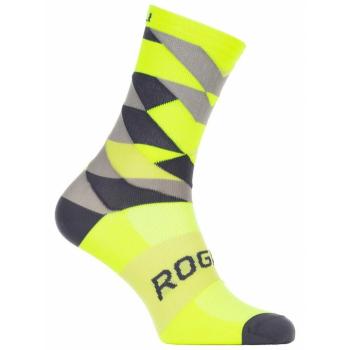 Dizajnové funkčnou ponožky Rogelli SCALE 14, reflexne žlté-čierno-šedé 007.152 L (40-43)