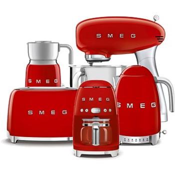 Kuchyňský robot SMEG 50s Retro Style 4,8 l červená, s nerezovým podstavcem + Překapávač +  Rychlova