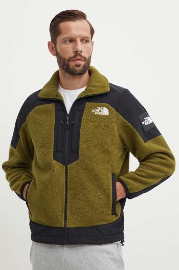 Fleecová mikina The North Face M Fleeski Y2K Fz Jacket zelená farba, s nášivkou, NF0A87AWPIB1