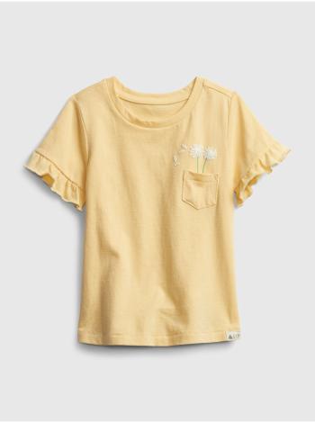 Detské tričko ruffle t-shirt Žltá