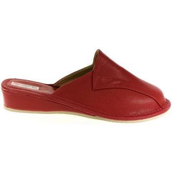 John-C  Papuče Dámske luxusné kožené červené papuče IVORA  Červená