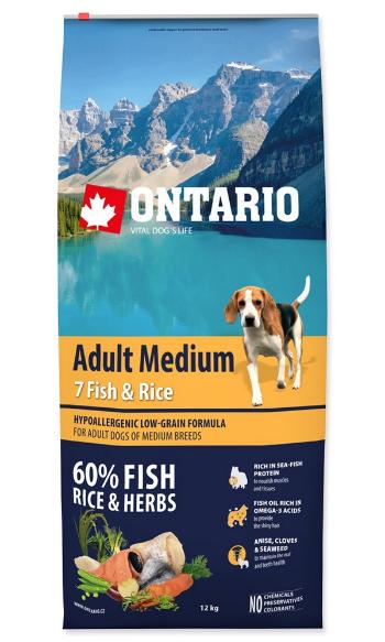 ONTARIO DOG ADULT MEDIUM FISH AND RICE (12KG)