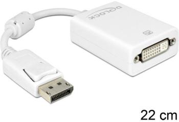 Delock 61765 DisplayPort / DVI adaptér [1x zástrčka DisplayPort - 1x DVI zásuvka 24+5-pólová] biela s feritovým jadrom 1