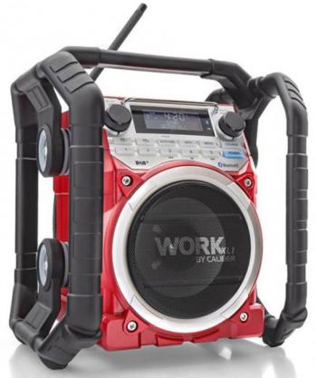 Caliber WORKXL1 odolné rádio DAB+, FM AUX, Bluetooth  s USB nabíjačkou, vodotesné, nárazuvzdorné, prachotesné čierna, če
