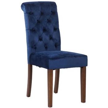 BHM Germany Jedálenská stolička Lisburn, zamat, modrá (C1005950)