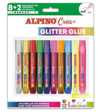 ALPINO Alpino Crea trblietavé lepidlo 10ks-zák+neón farby