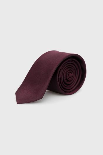 Hodvábna kravata Coccinelle bordová farba
