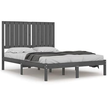 Rám postele sivý masívna borovica 120 × 200 cm, 3104410