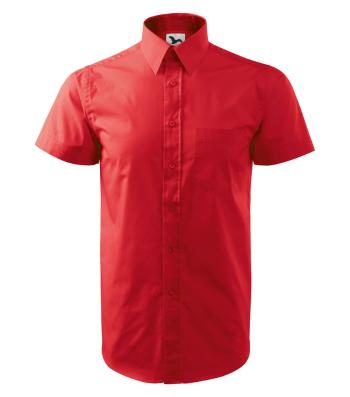 MALFINI Pánska košeľa s krátkym rukávom Chic - Červená | XL