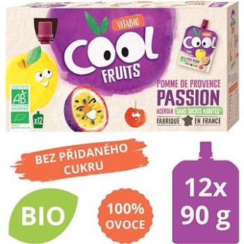 VITABIO Ovocné BIO kapsičky Cool Fruits jablko, marakuja, banán a acerola 12× 90 g (3288131654072)
