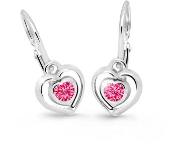 Cutie Jewellery Detské srdiečkové náušnice C2752-10-X-2 fuchsiová