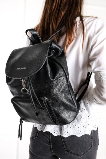 Čierny ruksak z eko kože 2-61133