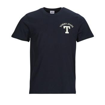 Tommy Jeans  Tričká s krátkym rukávom TJM REG CURVED LETTERMAN TEE  Námornícka modrá
