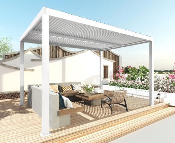 Bioklimatická záhradná pergola L46 3x3 m Biela