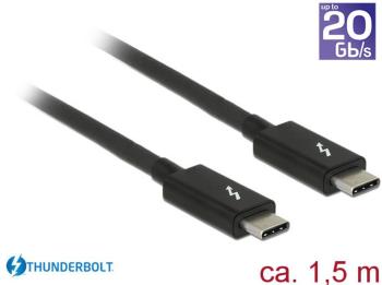 Delock USB prepojovací kábel #####Thunderbolt™ (USB-C™) Stecker, #####Thunderbolt™ (USB-C™) Stecker 1.50 m čierna 84846