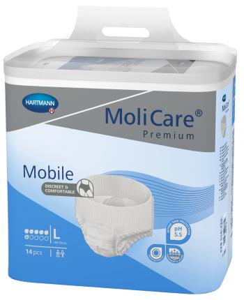 MoliCare Premium Mobile 6 kvapiek L modré plienkové nohavičky naťahovacie 14 ks
