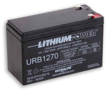 Ultralife URB1270 špeciálny akumulátor Li-Fe-Pol blok plochá zástrčka LiFePO4 12.8 V 7500 mAh