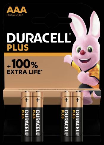 Duracell Plus-AAA K4 mikrotužková batérie typu AAA  alkalicko-mangánová  1.5 V 4 ks