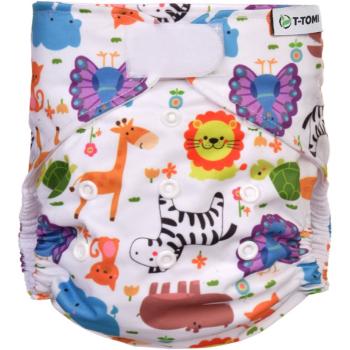 T-TOMI Pant Diaper AIO Changing Set Velcro prateľná nohavičková plienka s vkladacou plienkou na suchý zips ZOO 4 -15 kg 3 ks