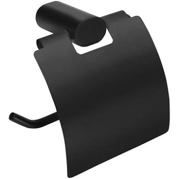SAPHO FLORI držiak toaletného papiera s krytom, čierny mat (RF007/15)