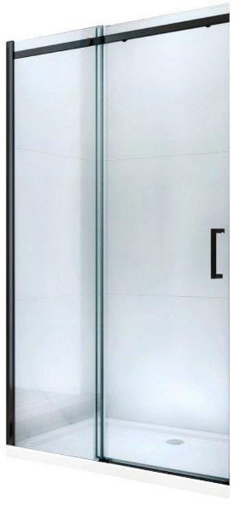 MEXEN - Omega posuvné sprchové dvere 100 cm, transparent, čierna so sadou pre niku 825-100-000-70-00