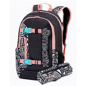 Meatfly BASEJUMPER Backpack, Charcoal Heather/Dancing White (8590202029142)