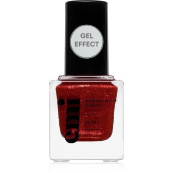 emi E.MiLac Gel Effect Ultra Strong lak na nechty s gélovým efektom bez použitia UV/LED lampy odtieň Candy Сane #138 9 ml