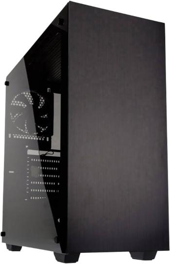 Kolink Stronghold midi tower PC skrinka čierna 2 predinštalované ventilátory, bočné okno, prachový filter