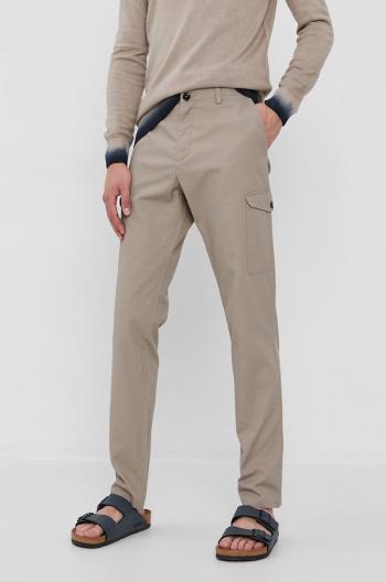 Nohavice Sisley pánske, béžová farba, rovné