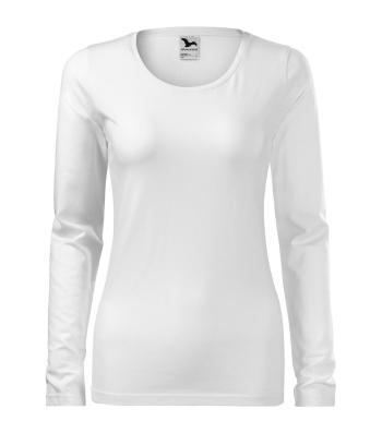 MALFINI Dámske tričko s dlhým rukávom Slim - Biela | XS