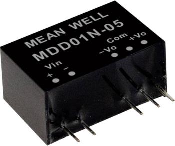 Mean Well MDD01L-15 DC / DC menič napätia, modul   34 mA 1 W Počet výstupov: 2 x