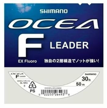 Shimano Fishing Ocea EX Fluoro Leader Číra 0,476 mm 50 m 30 lb Vlasec