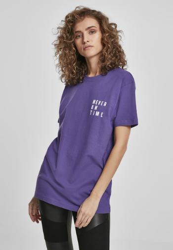 Mr. Tee Ladies Never On Time Tee ultraviolet - 5XL