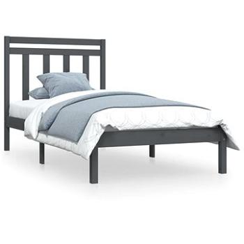Rám postele sivý masívne drevo 75 × 190 cm Small Single, 3105212