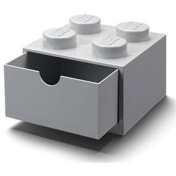 LEGO stolný box 4 so zásuvkou – sivý (5711938032005)